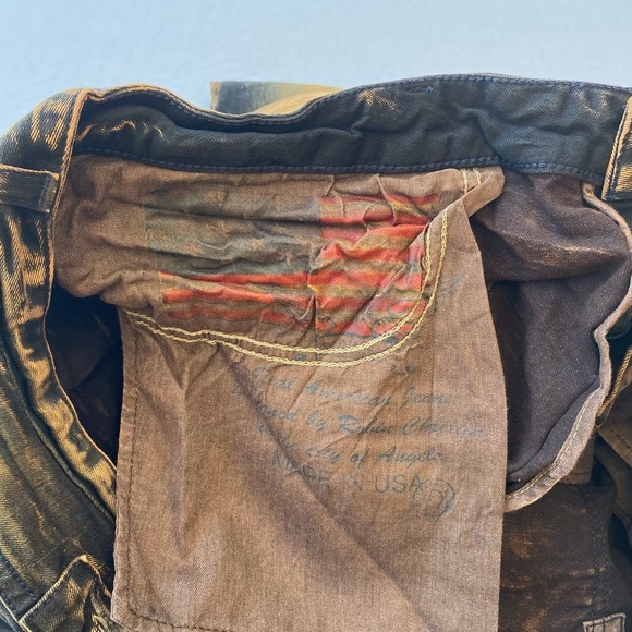 New ROBINS JEAN Slim Straight Biker Jeans SZ 42 - Picture 3 of 12